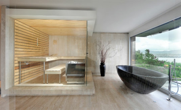 sauna avec bain