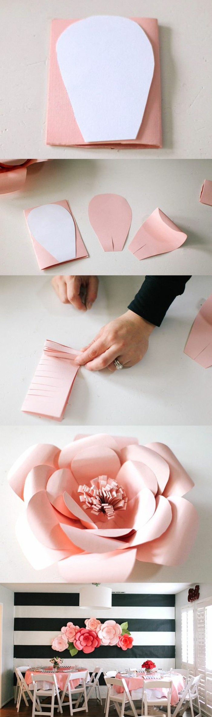 بنفسك صنع 2-wanddeko papier- جعل fruhlingdeko-bastaln-rosan-العبث،