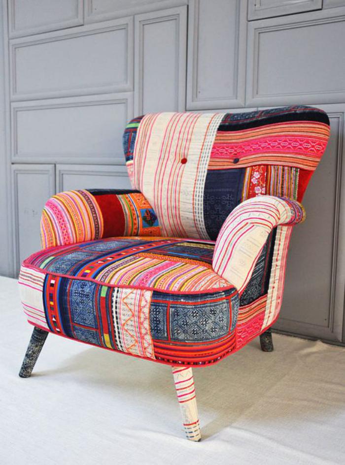 3 patchwork-stolica kao naglasak u interijeru