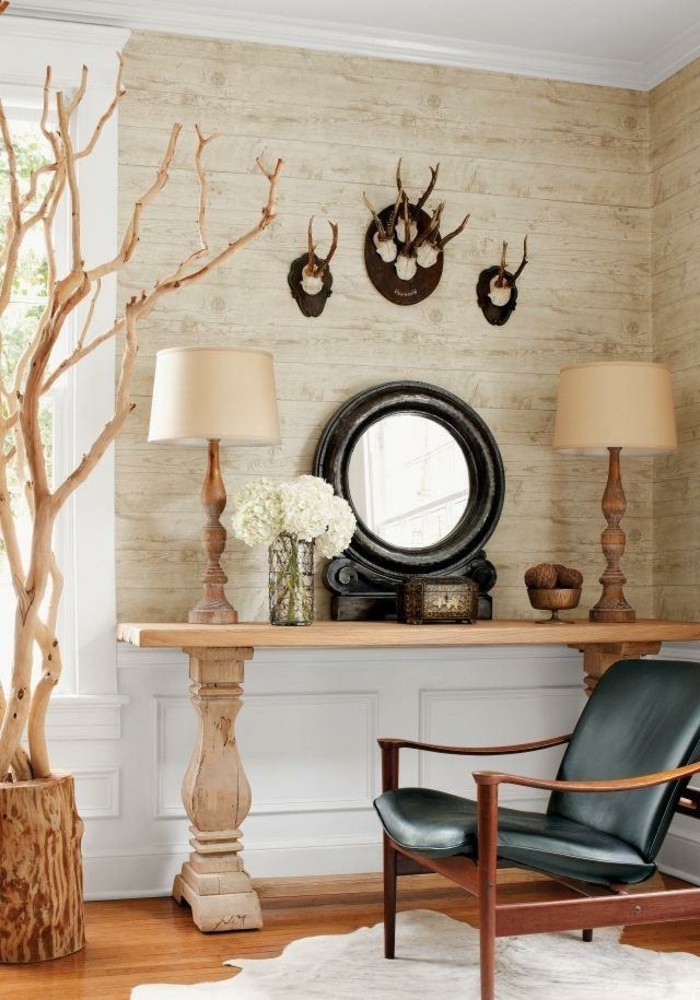 3d-ταπετσαρία-ξύλο Optic-in-πολύ-όμορφα-καθιστικό με τοίχο διακόσμηση