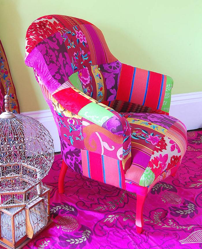 4 patchwork-stolica u flash ružičaste nijanse