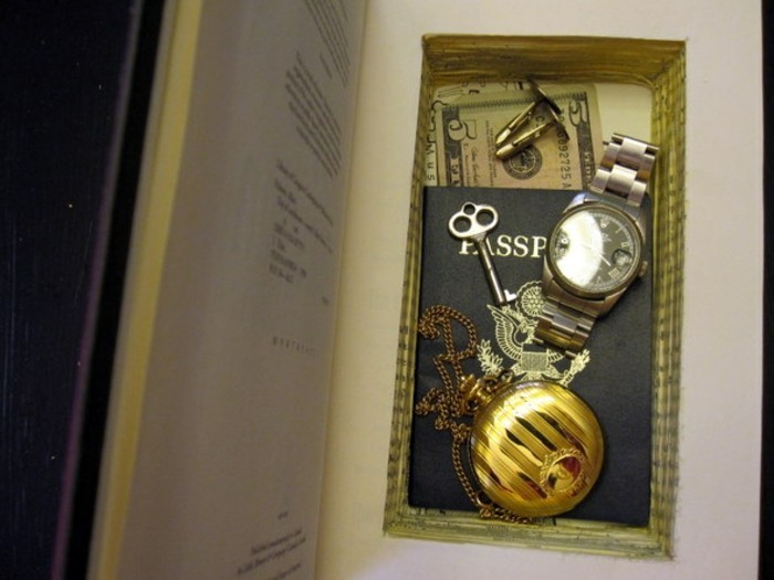 bricolaje regalos-para-hombres-libro segura-usted mismo-que-reloj de pulsera de plata billete-ID de la tarjeta-cumpleaños-hombre