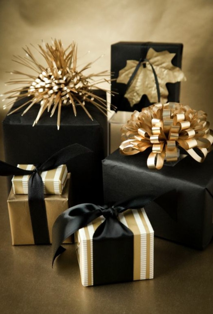 7-geschenkverpackung-regalo caja de embalaje-negro-envasado-grind con-Goldenweiser