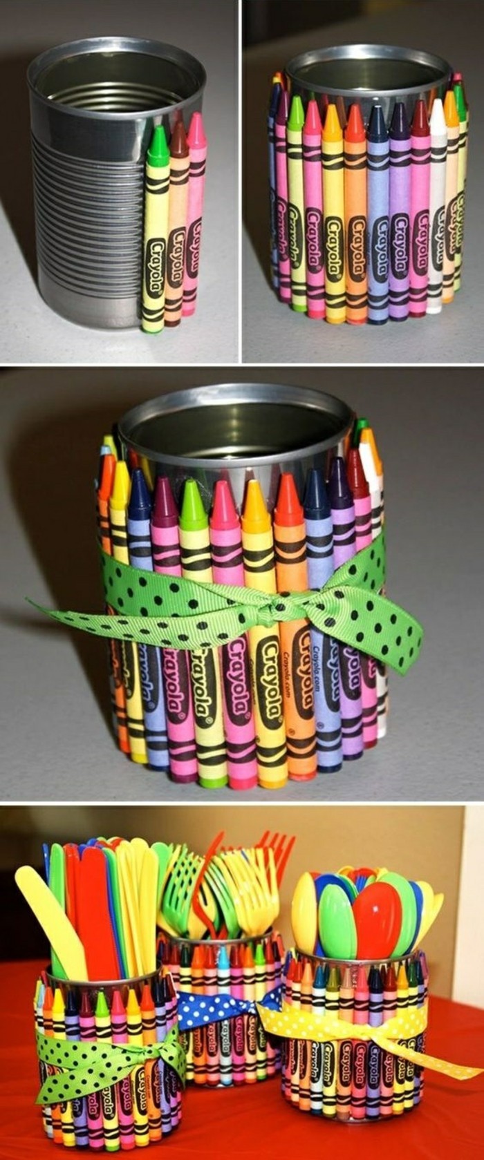 7-творчески-калайджия-кутии-platikloeffeln вилка цикъл-бои-цветни-пастелни моливи