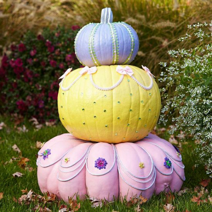 Hamupipőke történet festék színű tök-rózsaszín-sárga-lila dekoráció Pumpkin