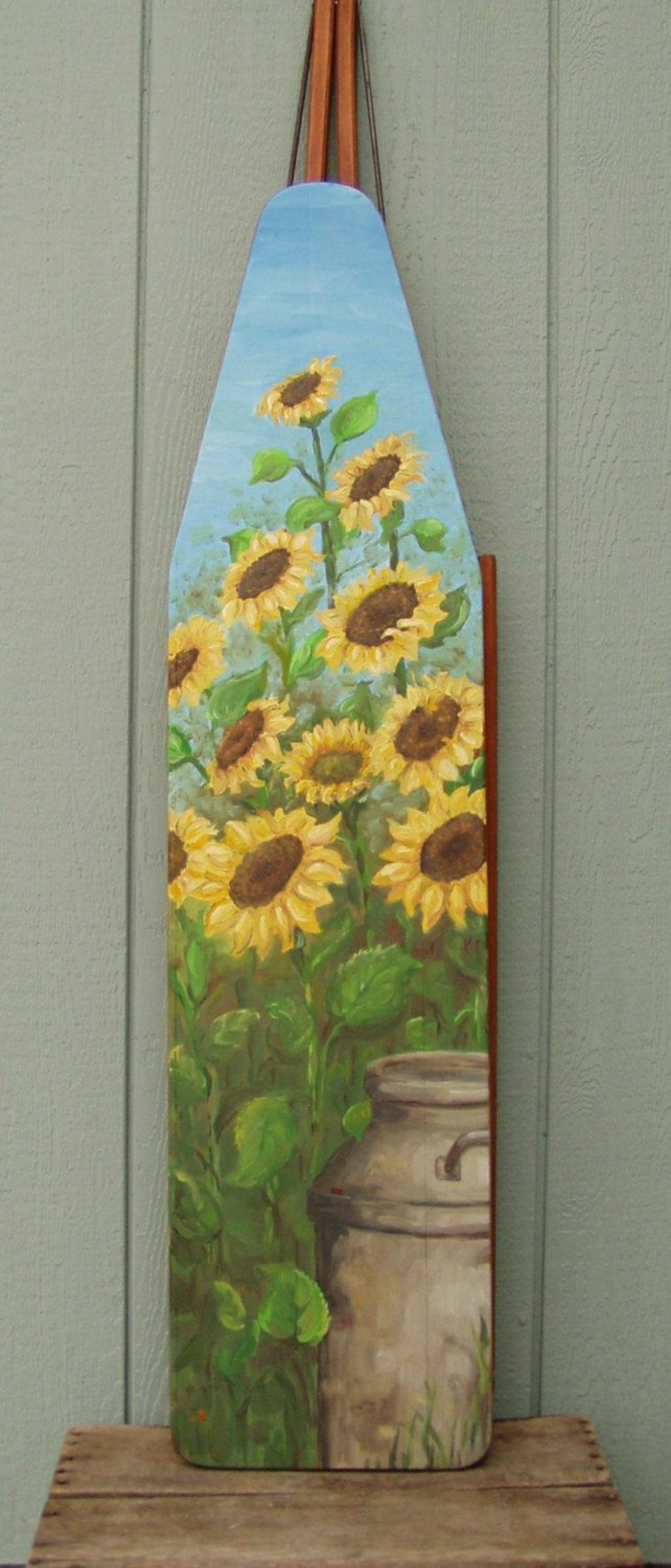 Board слънчоглед Декорация ръчно рисувани красива