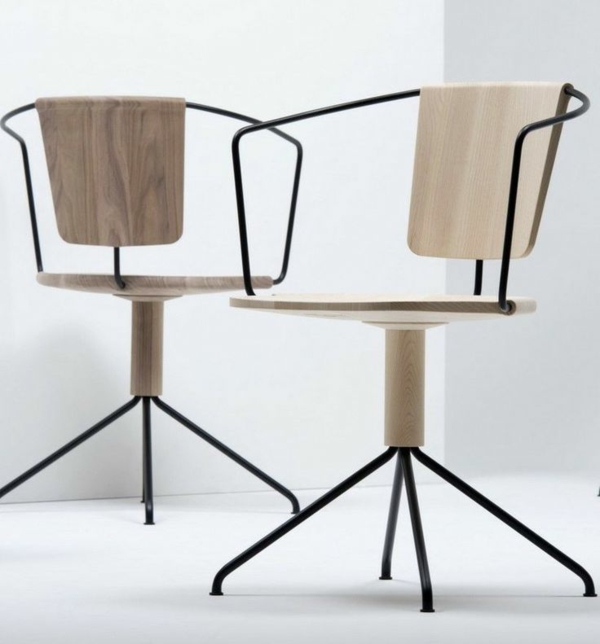 Irodabútor asztal székekkel-with-modern design-tól-fa