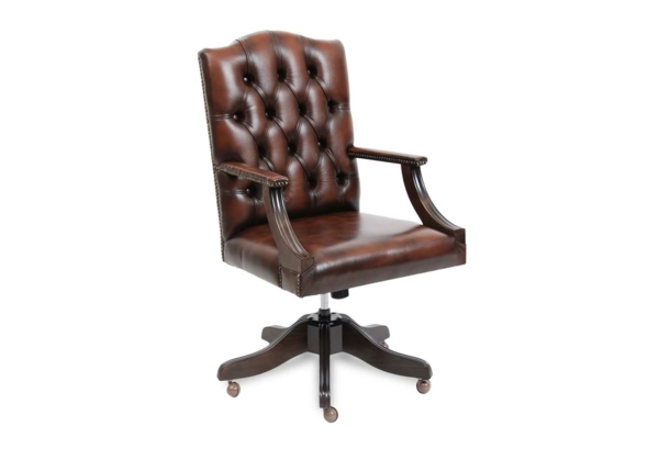 Καρέκλες γραφείου-με-ωραία-design ιδέες για την εσωτερική διακόσμηση δέρμα Καφέ