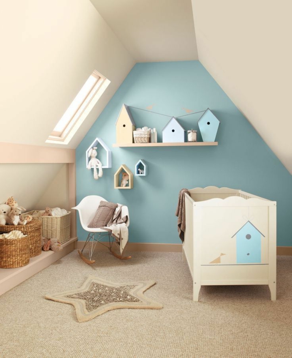 Vauvan huone sisustus idea-with-kaunis munankuoren väri