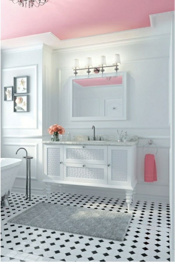Kupaonica rasvjeta-za-deka-ružičaste boje