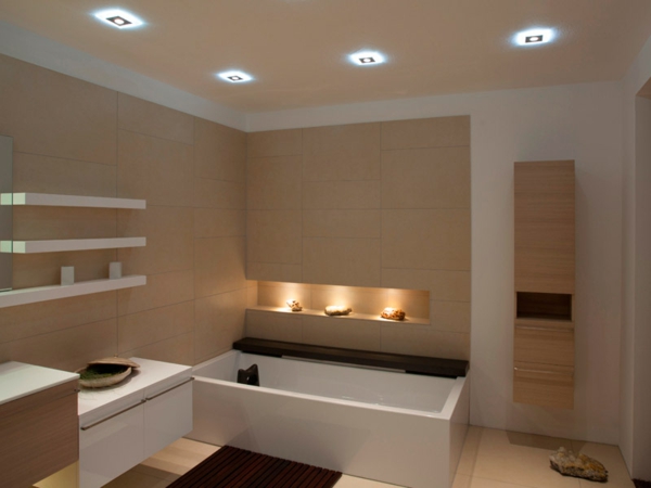 Salle de bains privée maison salle de bains ameublement idées éclairage-pour-la-couverture