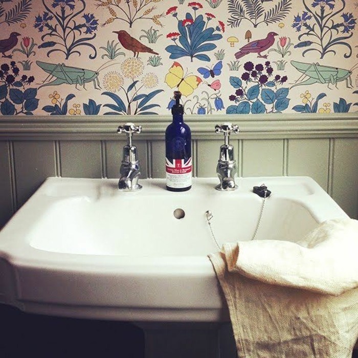 Fürdőszoba egyszerű belső színes tapéta-minták-from-the-természetben