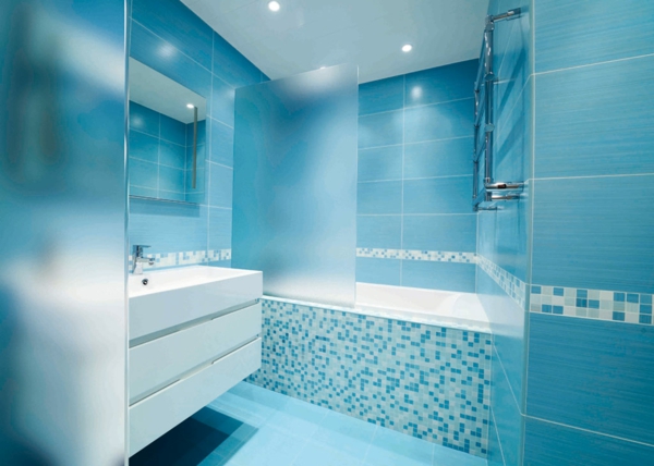 azulejos del baño Ideas de luz azul Baño Diseño