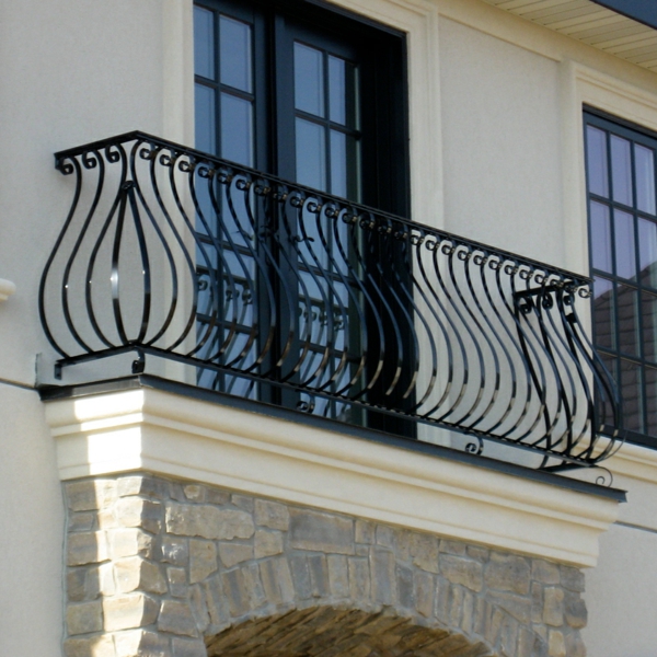 Barandilla de balcón-from-metal de diseño exterior