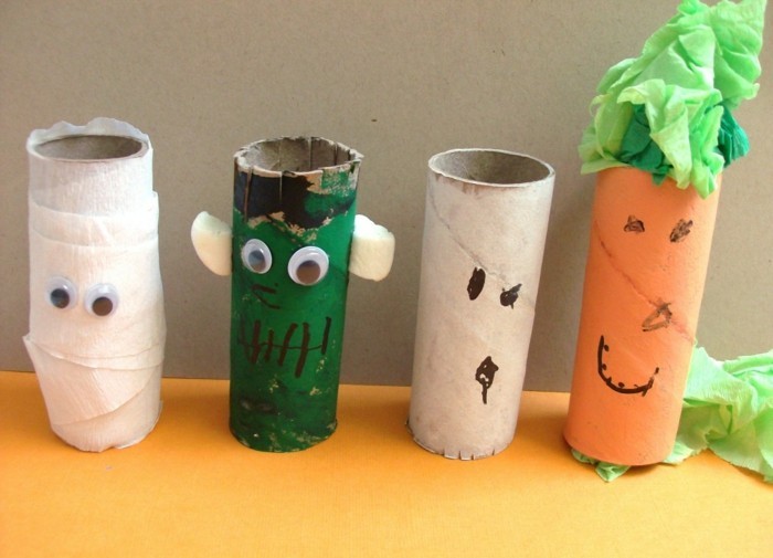 Craft Ideas-con-rollos de papel higiénico-solo-para-de Halloween