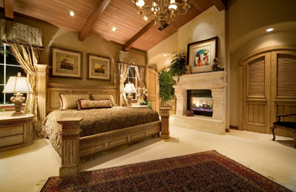 חדר שינה בסגנון כפרי - שטיח יפהפה