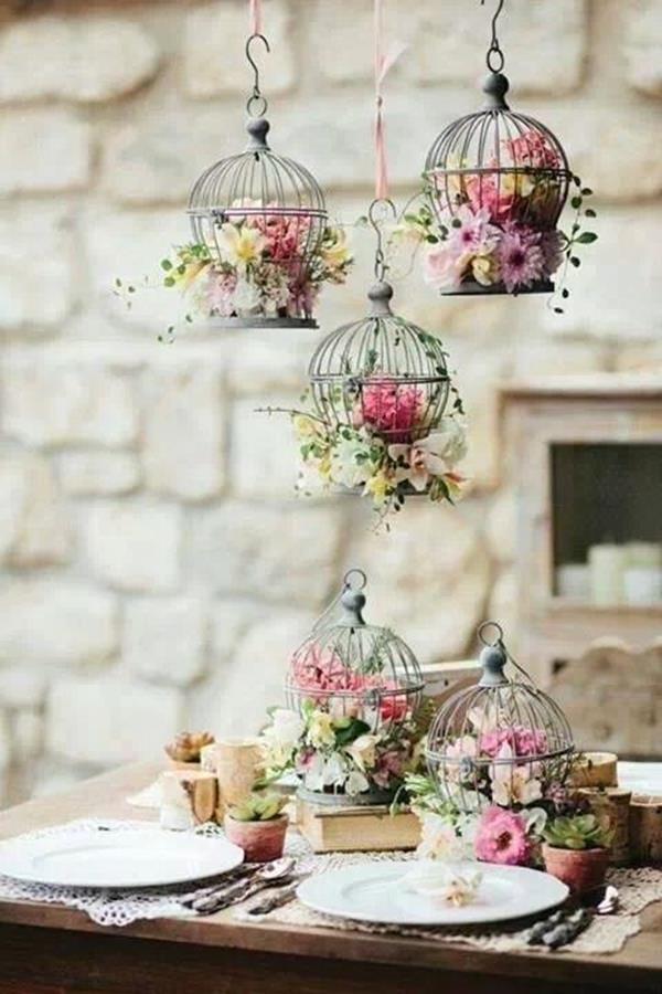 Flores-en-Kägig hermosa boda de la vendimia