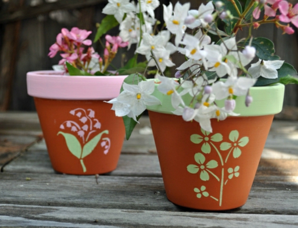 Virágcserepek-paint-original-ötlet-house-kert magad hozó értéknövelő újrahasznosítás Art