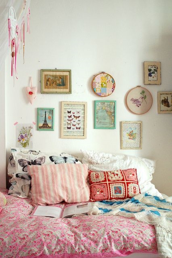 Boho-розови спални възглавници изображения ловец на сънища
