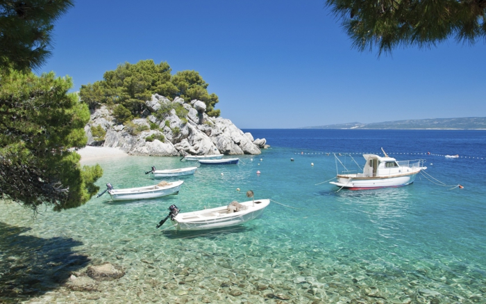 Brela-Kroatia-rannat-viileä taustakuva kaunis-rannat-the-kaunis-rannat-Euroopassa