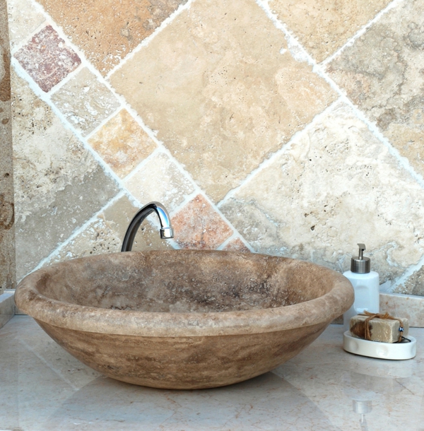modernog kameni sudoper Okrugli oblik
