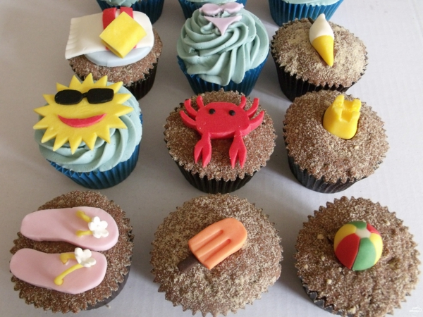 Cupcakes design déco ideoita rannalla