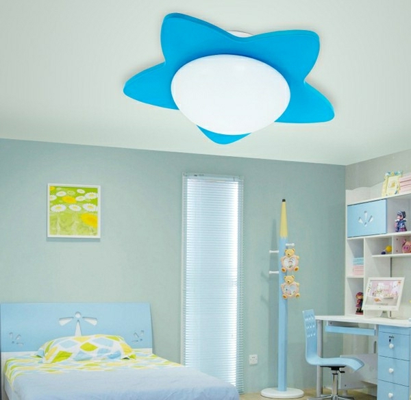 Plafond lumières pour les enfants-étoiles-couleurs bleu système bleu