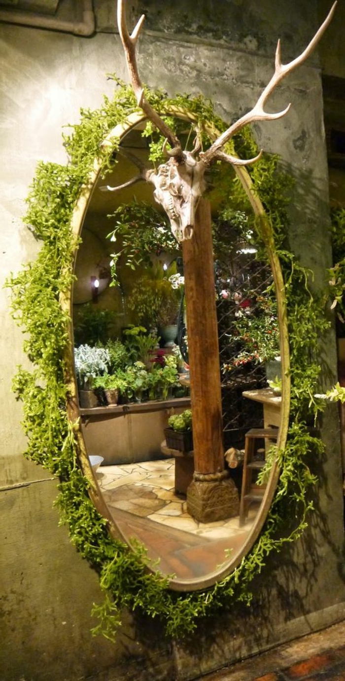kasvi sammal-a-peili-runko-, jossa on vihreä Deco