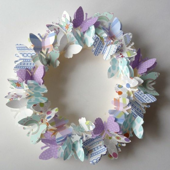ideas de decoración de primavera-mariposa-de-papel-