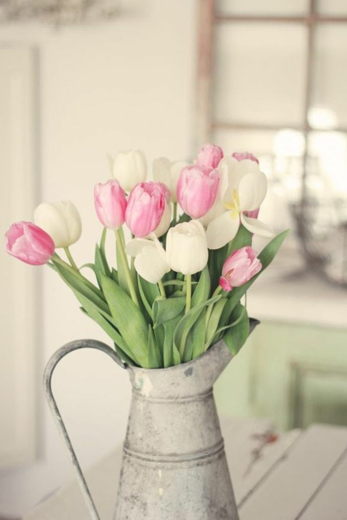 Ideas de decoración para la primavera con tulipanes
