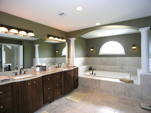 Tervezési ötletek ultra-nagy-belsőépítészeti a fürdőszobában mennyezeti lámpák