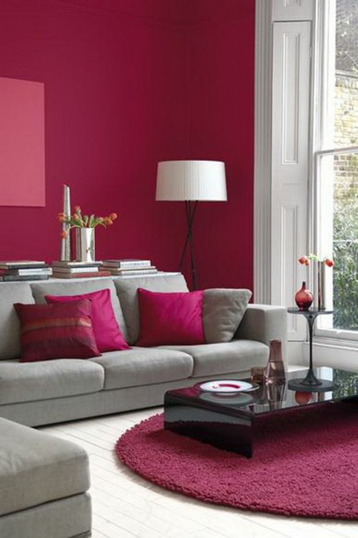 Diseño-Living-rosa y gris