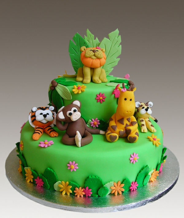 Jungle парти торта Idea