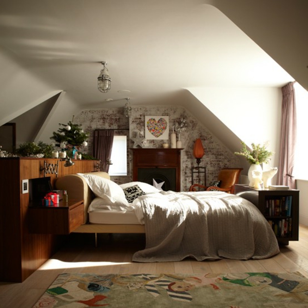 חדר שינה כפרי - בפנטהאוז יפהפה