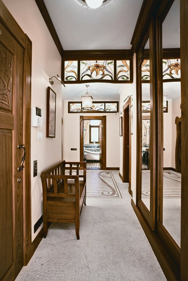 Jedan hodnik s Art Nouveau - ornamentni predložak i klasični dizajn