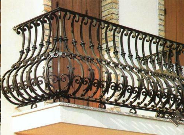 Barandillas de los balcones de hierro idea-diseño exterior