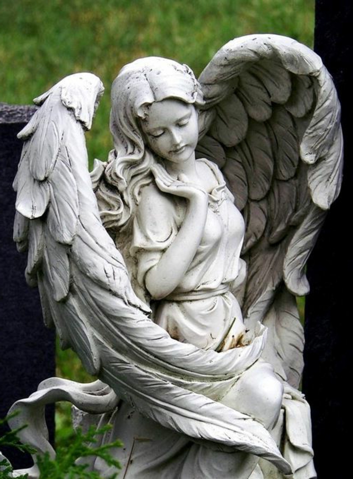 Anđeo kip Stone nježan i vrt dizajn