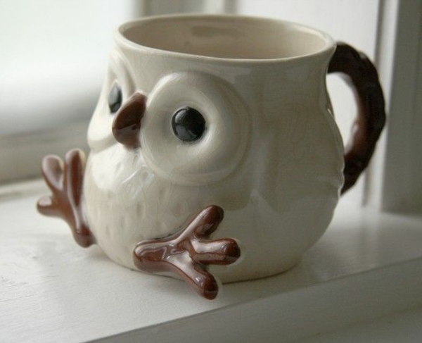 Owl Смешни чаши със снимки идея