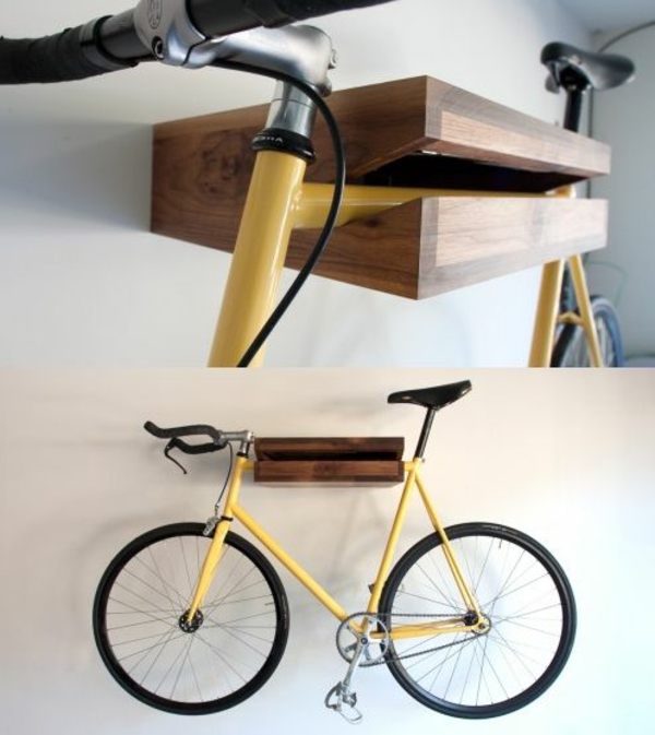 Ciclo de pie fuera de la madera efectiva solución-para-el-almacenamiento-de-bicicleta
