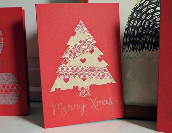 رائعة - أفكار للحصول على تصميم من بطاقات عيد الميلاد مع شجرة التنوب
