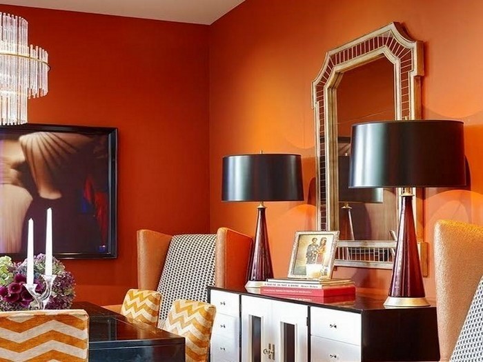 Цвят-по-хол в оранжево-A Modern Декорация