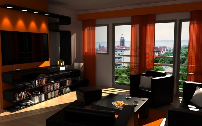 Szín-by-nappali-in-Orange-A-szép-dekoráció