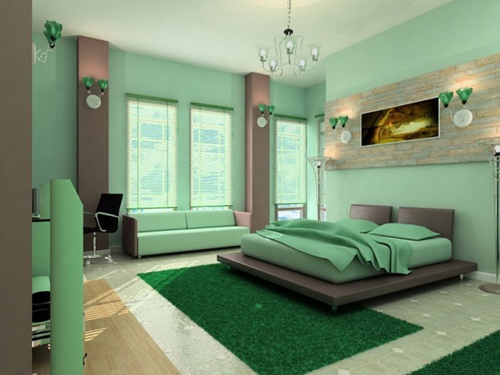 Värit makuuhuoneeseen Green-A-Cool laitteet