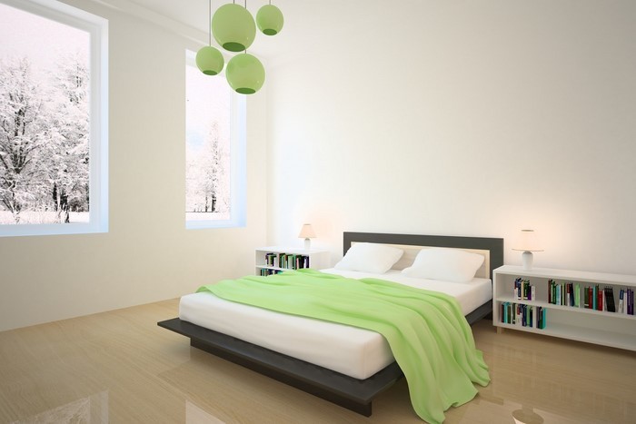 Цветове за спалня Green-A-творчески излъчването