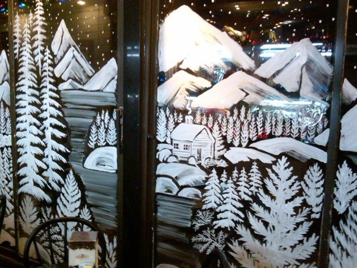 المناظر الطبيعية النوافذ-عيد الميلاد شتوي