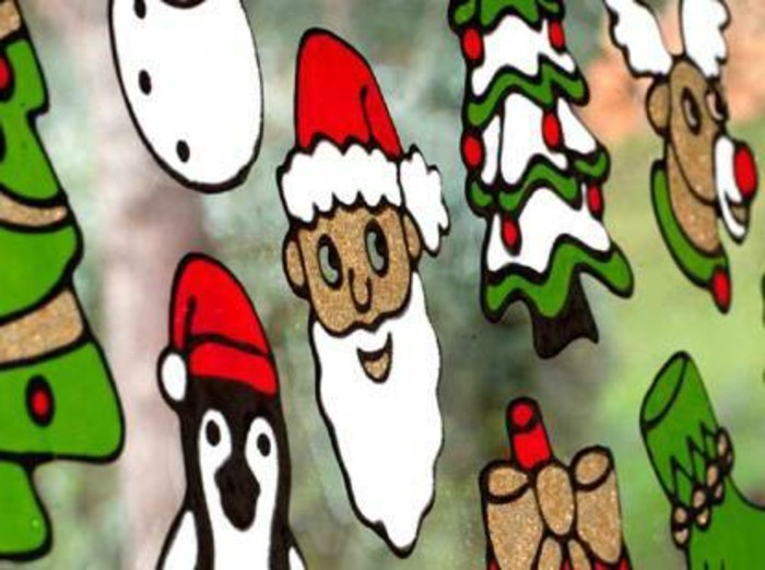 прозорци тапети Коледа-калайджия-цветен Дядо