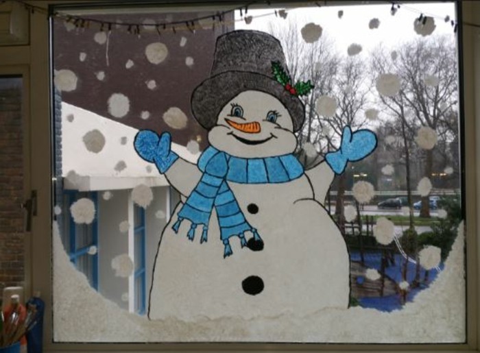 παράθυρα ταπετσαρία Χριστούγεννα πρότυπα καρτών Χιονάνθρωπος