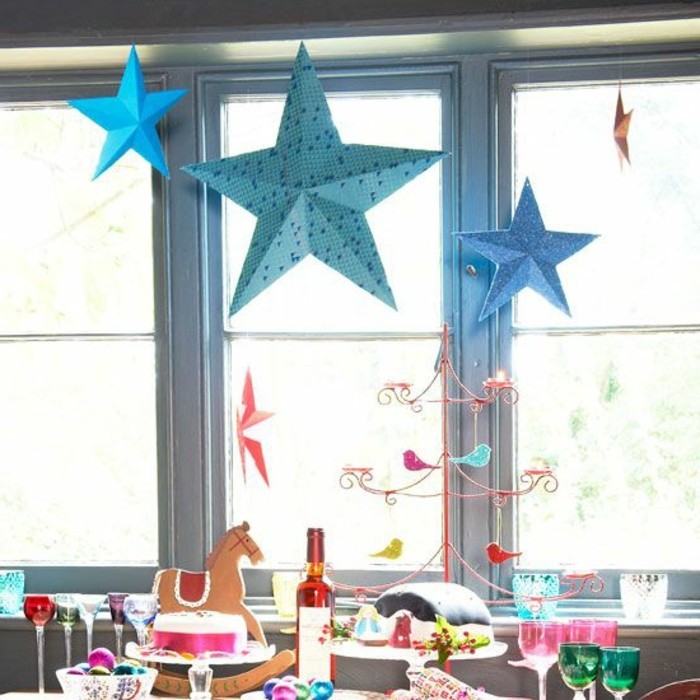 نافذة الصور إلى عيد الميلاد Fensterdeko-الأطفال-جعل بنفسك