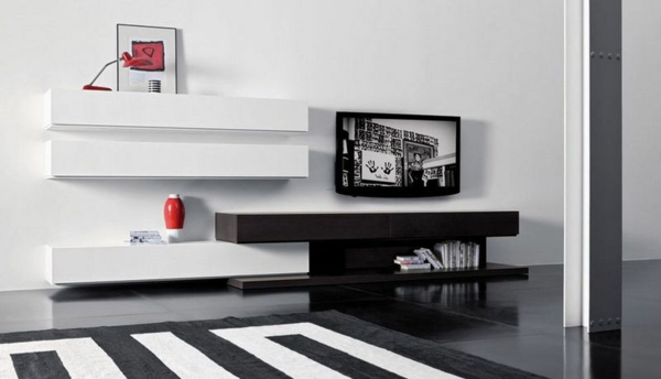 meubles tv muraux, mur, meubles, armoires