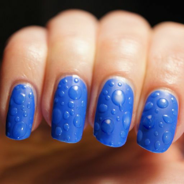 Nails idées de design-en-Blue